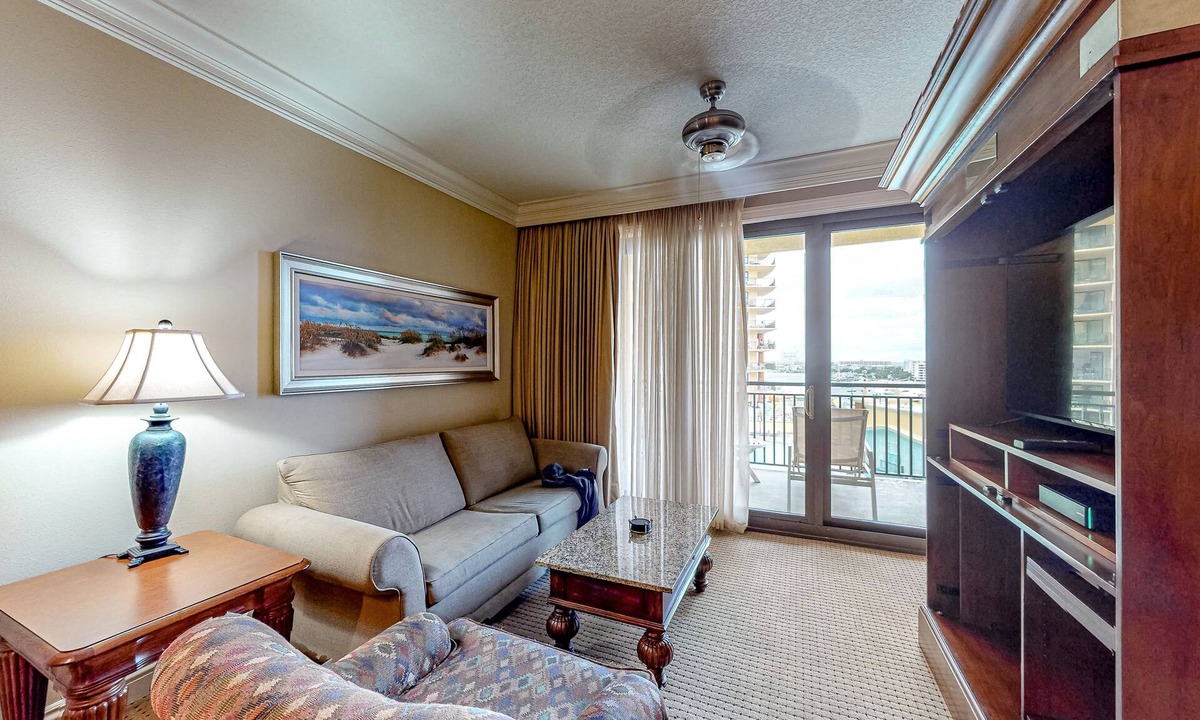 Destin Condo | Gulf-front retreat with water view, pools, hot tubs, sauna, central AC & W/D